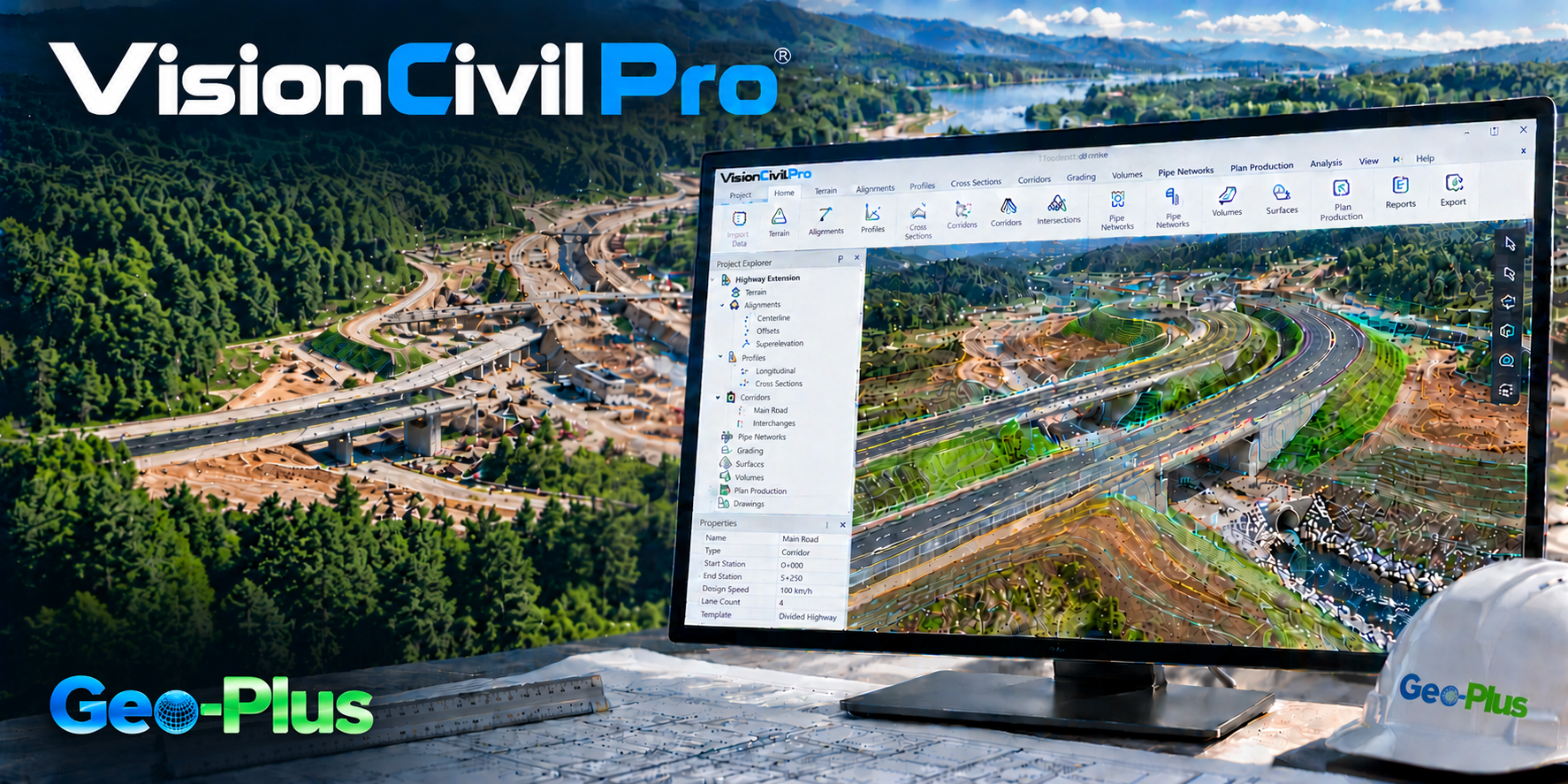 VisionCivil Pro interface