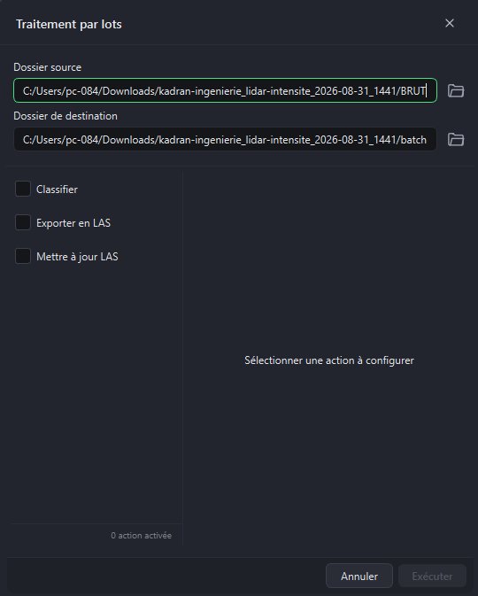 Batch processing dialog