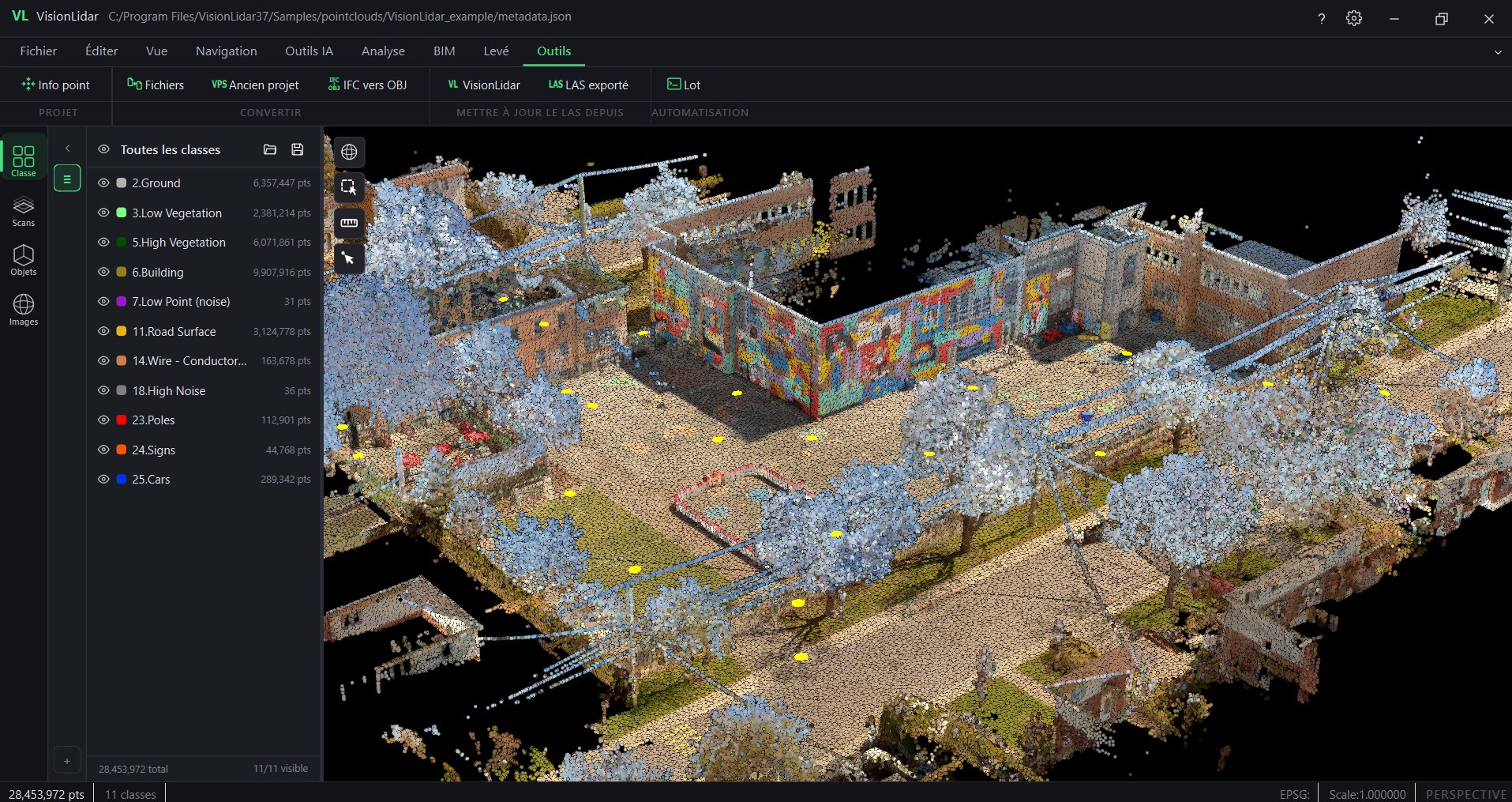 VisionLidar 37.0 main window with ribbon